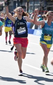 Alison Smith at the 2016 Boston Marathon